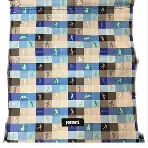 Fornite  Drawstring Cinch Lightweight Nylon backpack for Gym/ Swim  Blue Black